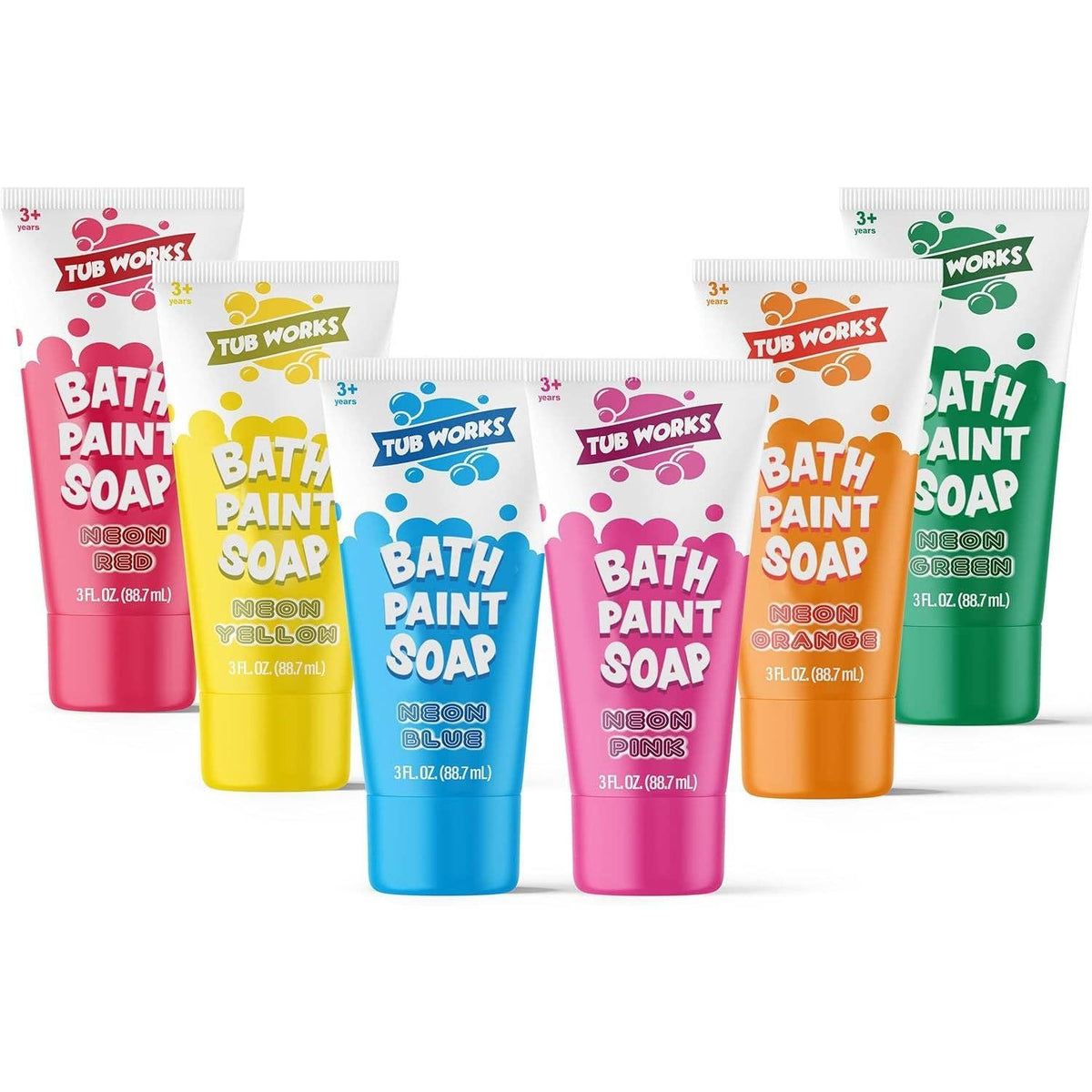 Tub Works® Bath Paint Soap Bath Toy, Neon 6 Pack