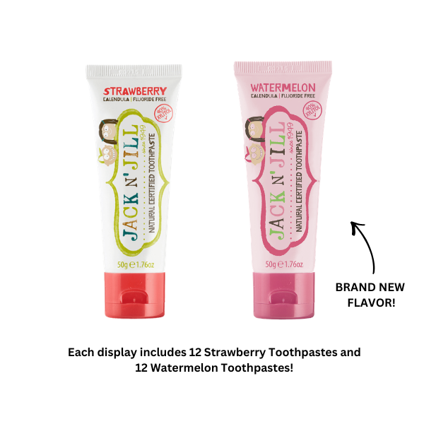 NEW! In Store Display + Strawberry and Watermelon Toothpaste