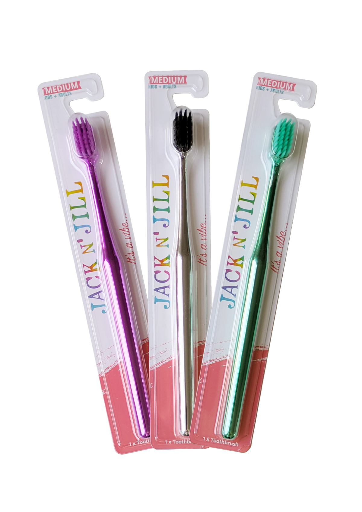 Jack N' Jill Toothbrush Chrome Assorted Medium