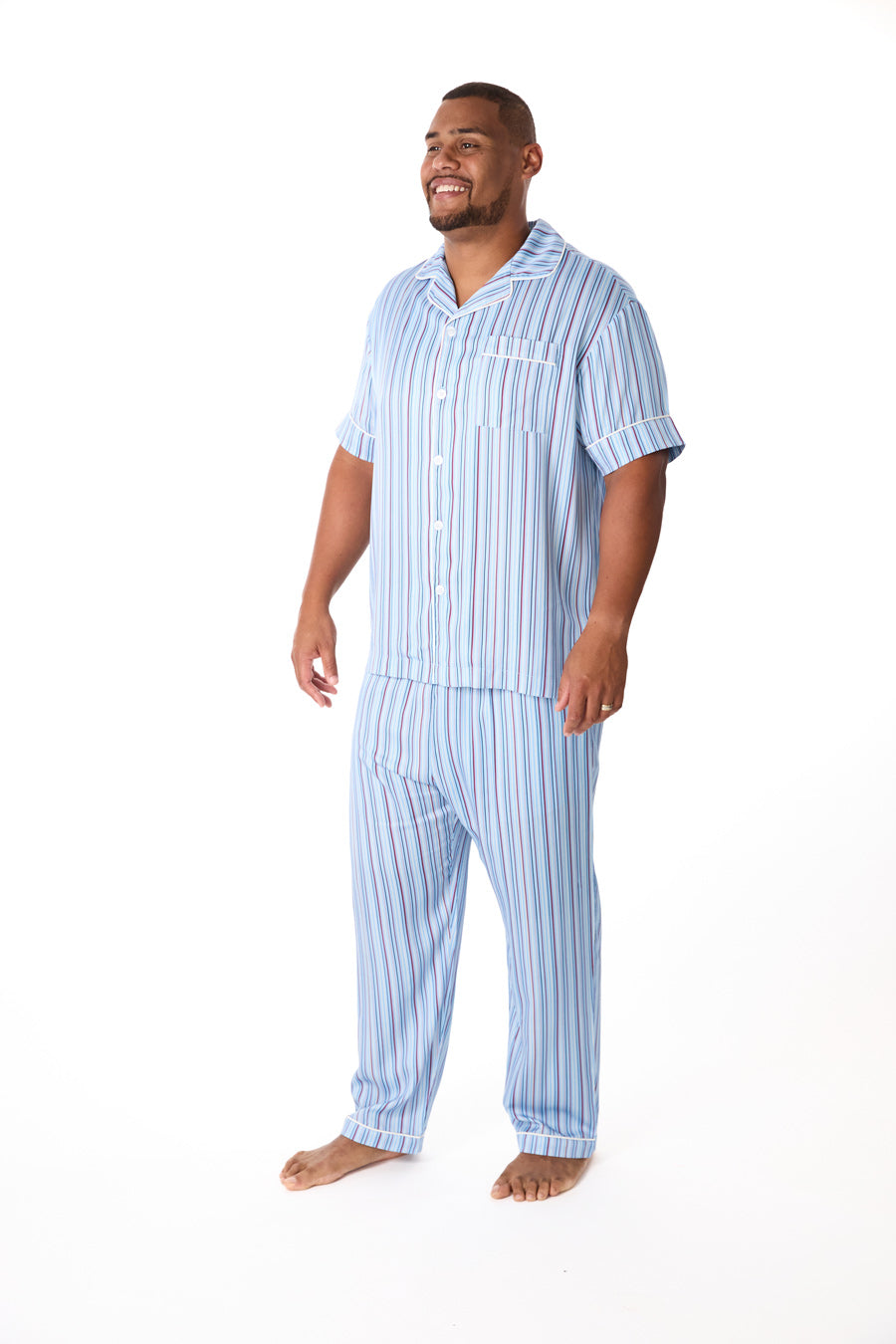 Bamboo Stripes Men's Pajama Set