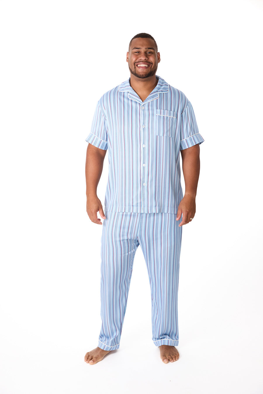 Bamboo Stripes Men's Pajama Set