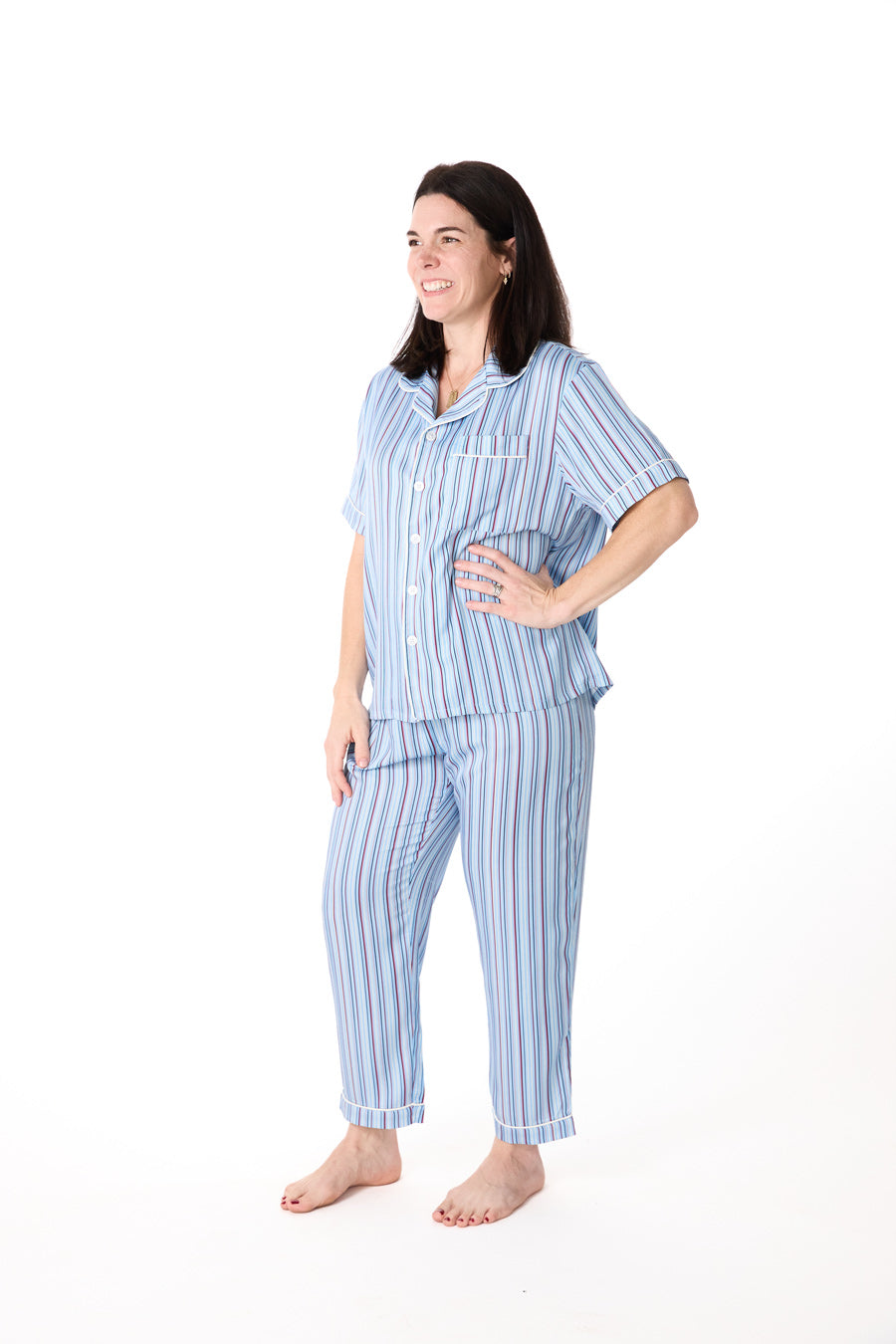 Bamboo Stripes Women's Pajama Set