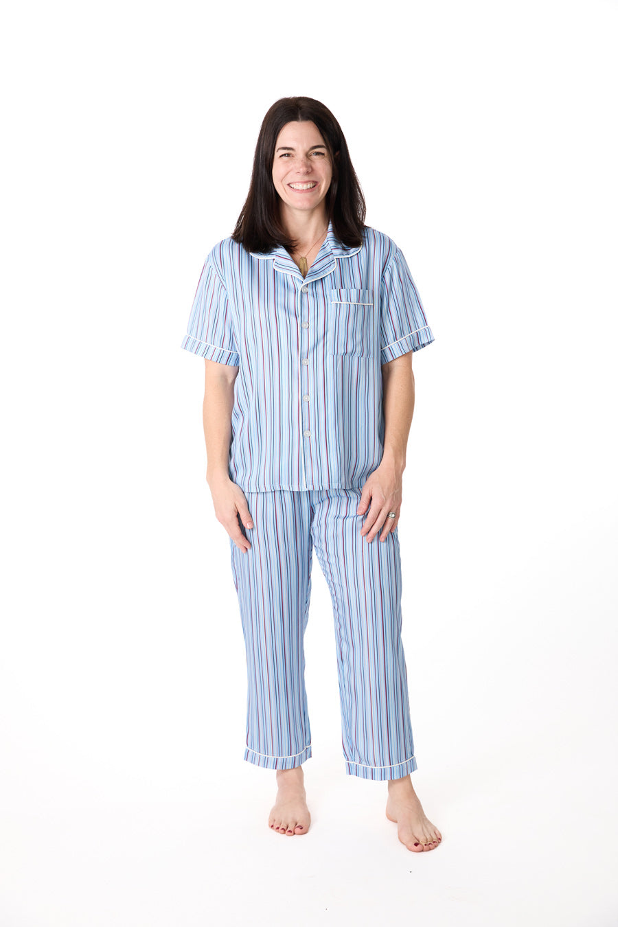 Bamboo Stripes Women's Pajama Set