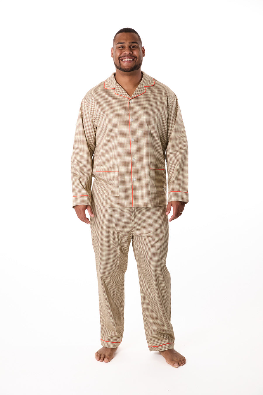 Houndstooth Tailored Men's Pajama Set