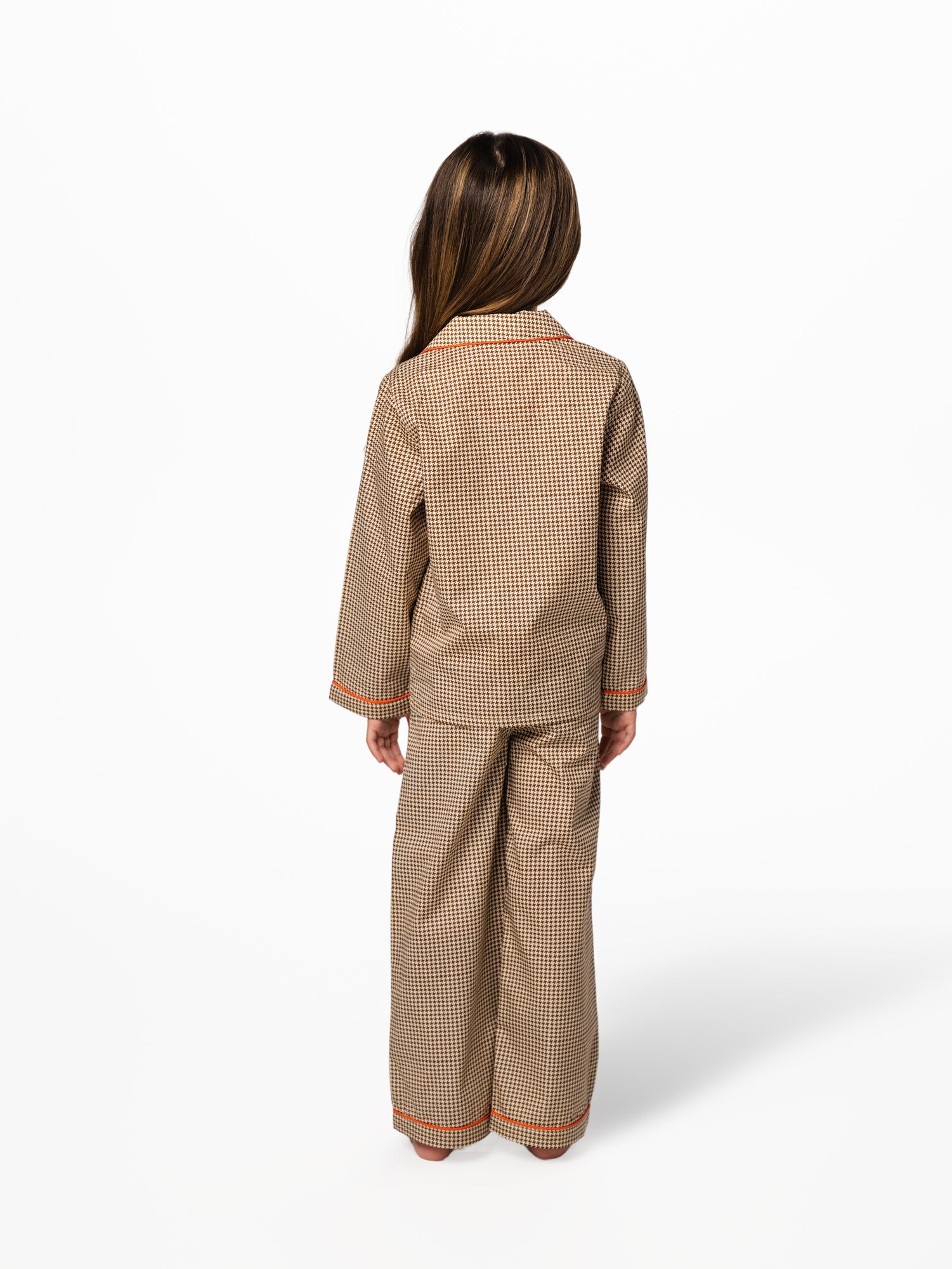 Houndstooth Flare Pajama Set for Kids