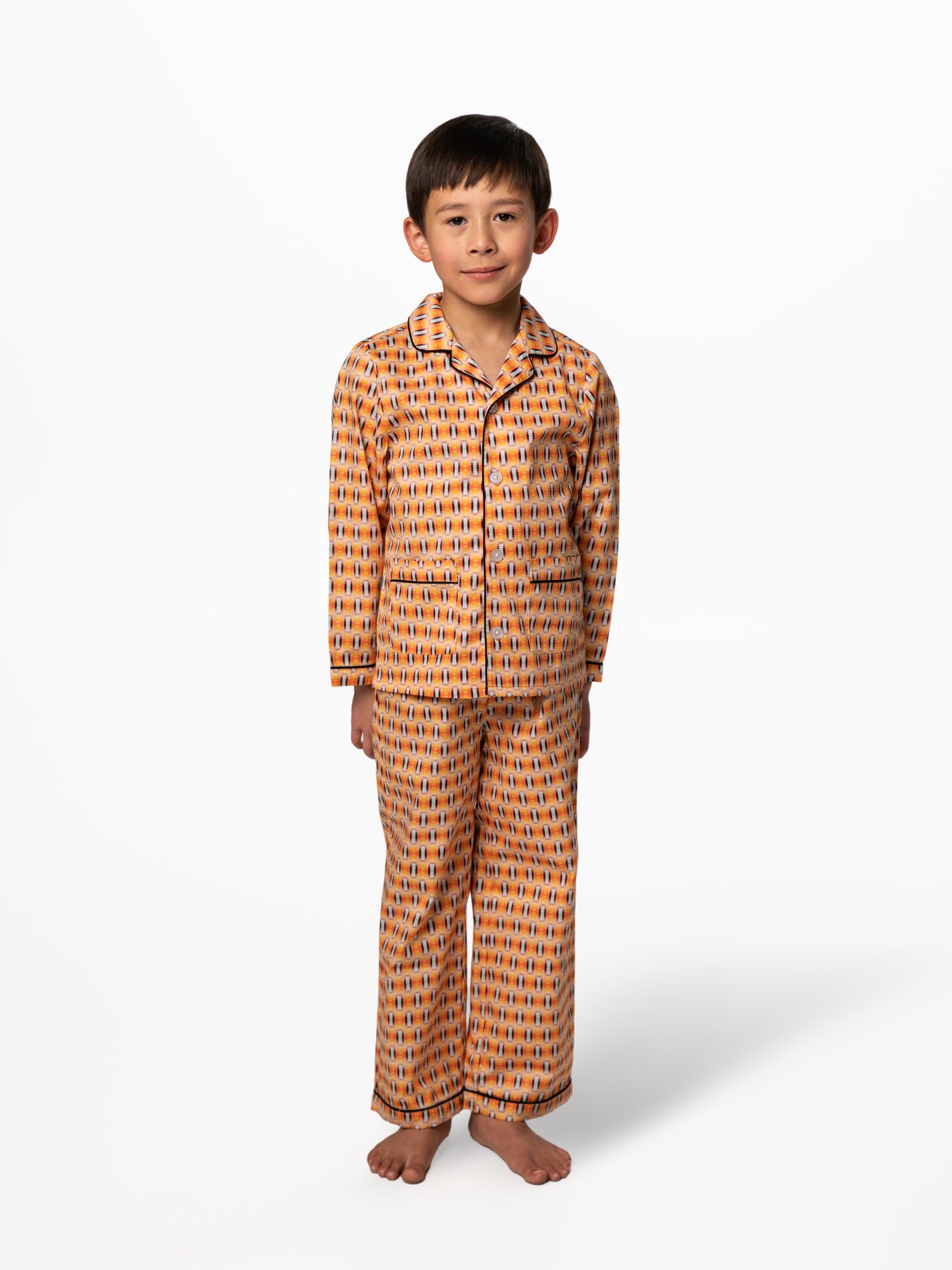 Midcentury Modern Long Pajama Set for Kids