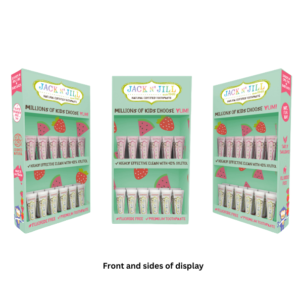 NEW! In Store Display + Strawberry and Watermelon Toothpaste