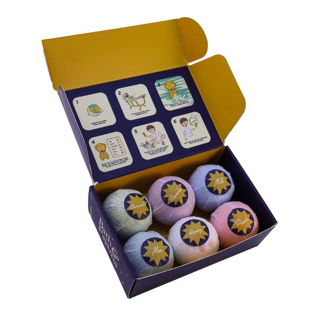 Bath & Pajama Society Kids Bath Bomb, with Memory Game