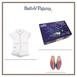 Bath & Pajama Society Bundle 🎁 Bath Bomb Memory Game + Pajama Set + Kilim Mule Slippers